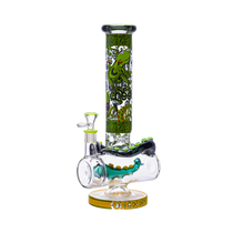 Cheech Glass - 14" Inline Tenticle Water Pipe - with 14M Bowl & 4mm Banger (MSRP $140.00)