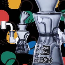 Cheech Glass - 6.7" Mini Vortex Water Pipe - with 14M Banger (MSRP $49.99)