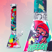 Cheech Glass - 16" Cartoon Cheech Beaker Water Pipe - with 14M Bowl (MSRP $79.99)
