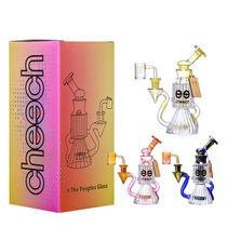 Cheech Glass - 8.5" Fumed Diamond Tube Recycler Water Pipe - with 14M Bowl (MSRP $89.99)