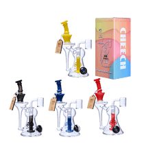 Cheech Glass - 8" Sparkly Recycler Water Pipe with 14M Male Bowl (MSRP $109.99)