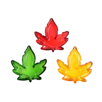 5" Glass Leaf Shaped Ashtray - Assorted (MSRP $10.00)
