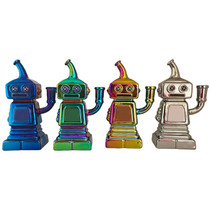 6" Assorted Electro Plated Robot Water Pipe - with 14M Bowl (MSRP $25.00)