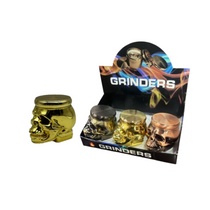 2.7" Assorted Color Skull 4 Part Grinder - Display of 6 (MSRP 10.00ea)
