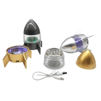 4.5" Rocket LED 4 Part Grinder - Display of 6 (MSRP $15.00ea)
