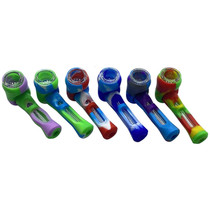 3.7" Silicone Covered Assorted Color 2 in 1 Hitter Chillum Hand Pipe (MSRP $6.00)