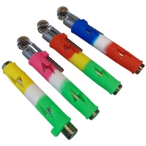 4" Silicone Covered Assorted Color Hitter Chillum Hand Pipe (MSRP $5.00)