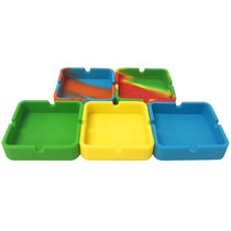 3" Silicone Assorted Square Ashtray (MSRP $5.00)