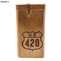 4" Wooden Engraved Dugout 420 (MSRP $10.00)