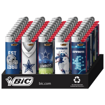BIC - Maxi Classic Lighter Display of 50 - NFL Football Designs (MSRP $4.99ea)