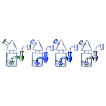 Clover Glass - 5" Assorted Color Dab Rig Water Pipe - with 14M Banger (MSRP $40.00)