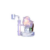 Clover Glass - 5" Assorted Color Seascape Rig Water Pipe - with 14M Banger (MSRP $50.00)