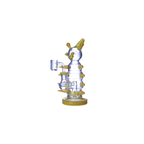 Clover Glass - 9" Assorted Color Bug Tower Water Pipe - with 14M Banger (MSRP $50.00)