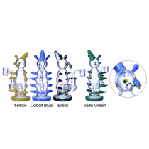 Clover Glass - 9" Assorted Color Bug Tower Water Pipe - with 14M Banger (MSRP $50.00)