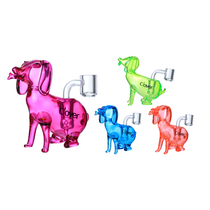 Clover Glass - 4.3" Assorted Color Dog Water Pipe - with 14M Banger (MSRP $40.00)