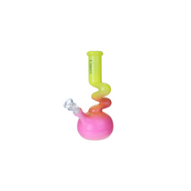 Clover Glass - 10" Assorted Color Kinky Beaker Water Pipe - with 14M Bowl (MSRP $40.00)