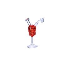 Clover Glass - 9.5" Assorted Color Glycerin Skull Water Pipe - with 14M Banger (MSRP $45.00)