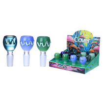 Clover Glass - Assorted Color Zigzag Bowl 14M - Display of 12 (MSRP $5.00ea)