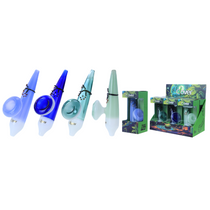 Clover Glass - 5" Assorted Color Peace Pipe Hand Pipe - Display of 6 (MSRP $15.00ea)