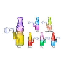 Clover Glass - 6" Assorted Color Puppet Oil Burner Water Pipe (MSRP $10.00)