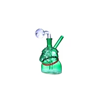 Clover Glass - 5.5" Assorted Color BullDog Oil Burner Water Pipe (MSRP $10.00)
