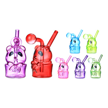 Clover Glass - 5.7" Assorted Color Panda Oil Burner Water Pipe (MSRP $10.00)