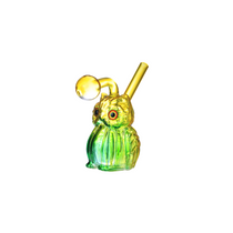 Clover Glass - 5" Assorted Color Owl Oil Burner Water Pipe (MSRP $10.00)