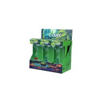 Clover Glass - 4" Assorted Color Decal Diamond Tube Spoon Hand Pipe - Display of 6 (MSRP $10.00ea)