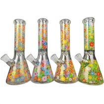 10" Assorted Flower Art Beaker Water Pipe - with 14M Bowl (MSRP $60.00)