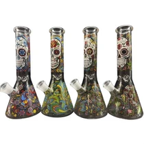 10" Suger Skull Garden Beaker Water Pipe - with 14M Bowl (MSRP $60.00)