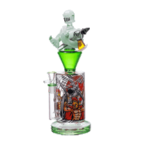 Cheech Glass - 14" Medieval Warrior Rig Water Pipe - with 14M Bowl & 4mm Banger (MSRP $130.00)