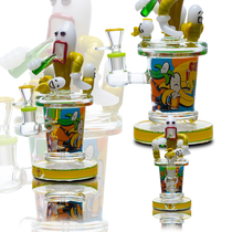 Cheech Glass - 10" Drunk Banana Rig Water Pipe - with 14M Bowl & 4mm Banger (MSRP $120.00)