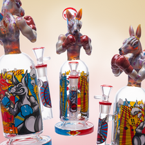 Cheech Glass - 12" Kangaroo Boxer Rig Water Pipe - with 14M Bowl & 4mm Banger (MSRP $130.00)