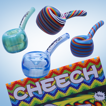 Cheech Glass - 4.25" Vibrant Swirl Hand Pipe Box Set - 4 Pack (MSRP $25.00ea)