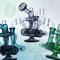 Cheech Glass - 6.5" Clean Hits Recycler Water Pipe - with 14M Bowl (MSRP $75.00)