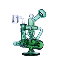Cheech Glass - 6.5" Clean Hits Recycler Water Pipe - with 14M Bowl (MSRP $75.00)