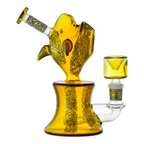 9" Shark Rig Water Pipe - with 14M Bowl & 4mm Banger (MSRP $70.00)