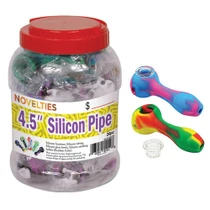 Silicone Assorted Spoon Hand Pipe - 20ct Jar (MSRP $10.00ea)