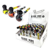 Glass High Quality Fashion Hitter Hand Pipe - Display of 24 (MSRP $5.00ea)