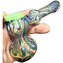 6" Gold Fumed Slyme Hammer Bubbler Hand Pipe 120g (MSRP $25.00)