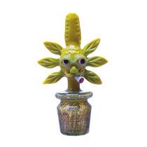 Cheech Glass - 7.5" Trippy Leaf Puffing Water Pipe - with 14M Banger (MSRP $120.00)