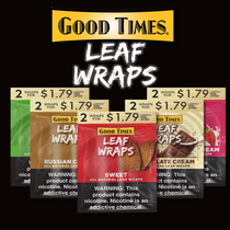 Good Times - Leaf Wraps (2ct) Display of 25 (Pre-Priced $1.79ea)