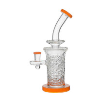 Calibear - 8.5" US Color Wall Perc Rig with Opal Millie Water Pipe 14M Bowl (MSRP $120.00)