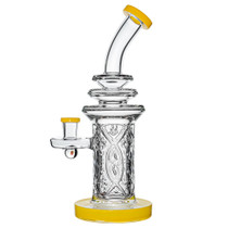 Calibear - 8.5" US Color Tiered Wall Perc with Opal Millie Water Pipe 14M Bowl (MSRP $120.00)
