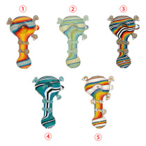 Calibear - Assorted Spoonception Swirl Spoon Hand Pipe - 5 Pack (MSRP $40.00ea)
