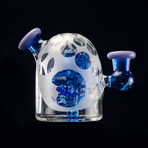 Calibear - Mini Egg Rig Water Pipe - Purple Blue  - with 14M Bowl & 4mm Banger (MSRP $50.00)