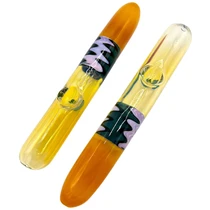 8.5" Wig Wag Art Silver Fumed Steam Roller Hand Pipe - 2 Pack (MSRP $20.00ea)