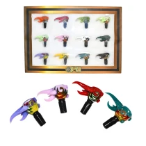 On Point Glass - Assorted WigWag Multi Spiked Bowl 14M - Display of 12 (MSRP $20.00ea)