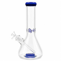 9mm Color Rim Beaker Water Pipe - with 14M Bowl (MSRP $65.00-$75.00)