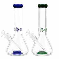 9mm Color Rim Beaker Water Pipe - with 14M Bowl (MSRP $65.00-$75.00)